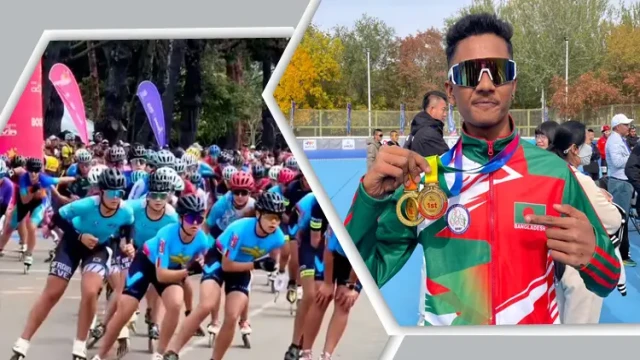 চীনে জোড়া স্বর্ণ জিতলেন স্পিড স্কেটার নাবীয়ুন ইসলাম
