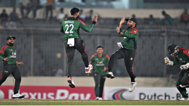 রিশাদের অসাধারণ কীর্তিতে ওয়েস্ট ইন্ডিজকে ৭৪ রানে হারাল বাংলাদেশ